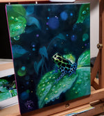 Load image into Gallery viewer, "Awaiting Dinner" Portrait of a Ranitomeya Variabilis Southern || 8x10" Original Oil on Canvas
