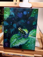 Load image into Gallery viewer, "Awaiting Dinner" Portrait of a Ranitomeya Variabilis Southern || 8x10" Original Oil on Canvas
