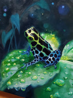 Load image into Gallery viewer, "Awaiting Dinner" Portrait of a Ranitomeya Variabilis Southern || 8x10" Original Oil on Canvas
